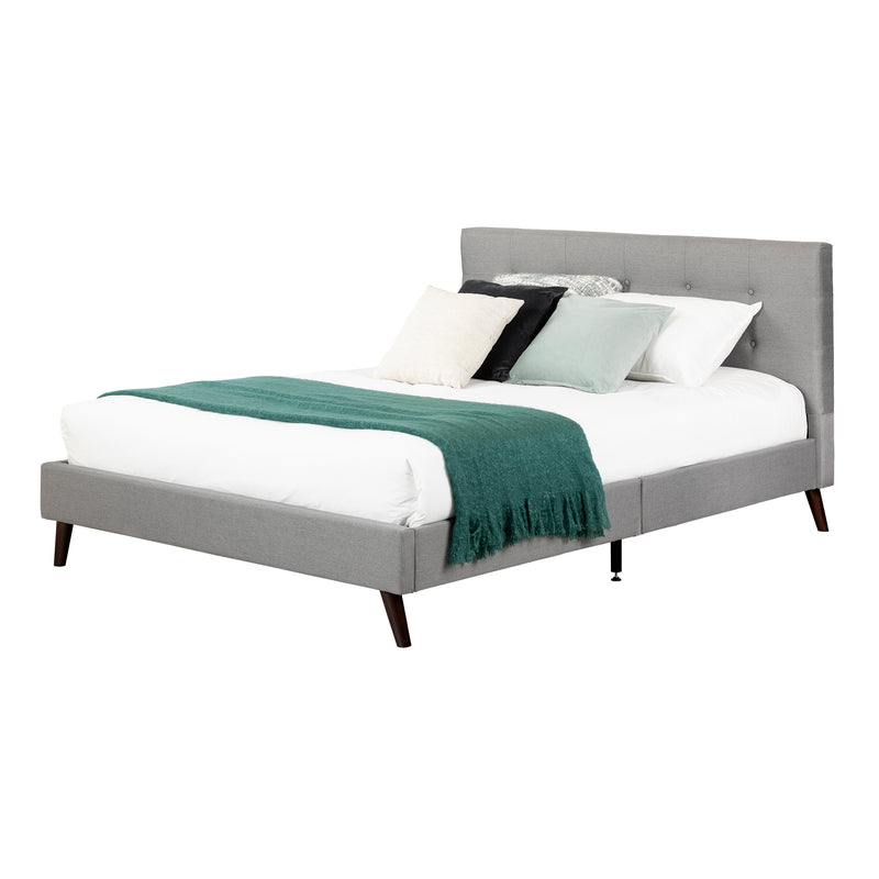 Fusion - Queen Upholstered Full Bed - Light Gray