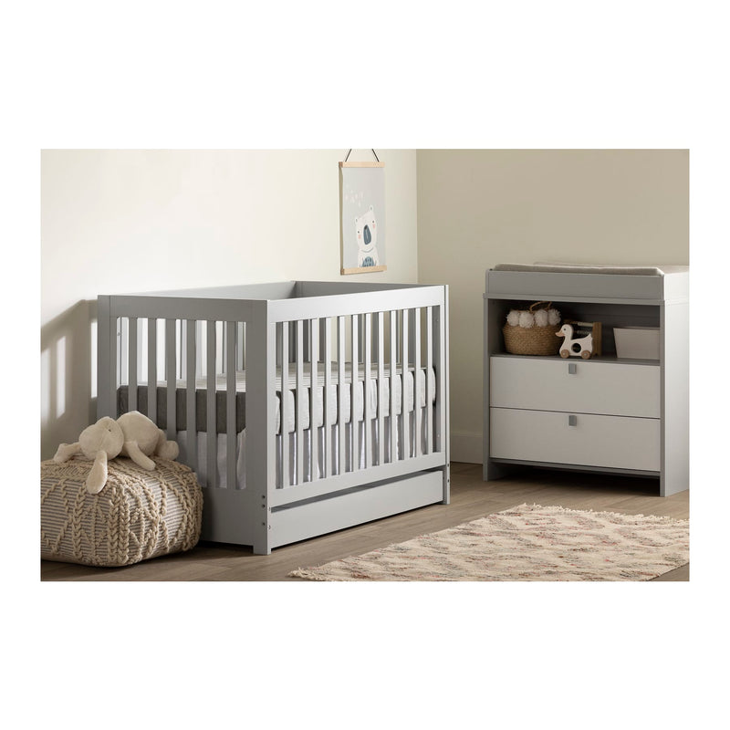 Changing Table  Cookie Soft Gray and Pure White 10278