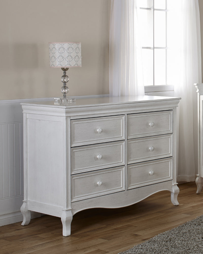 Double Dresser Diamante Vintage White