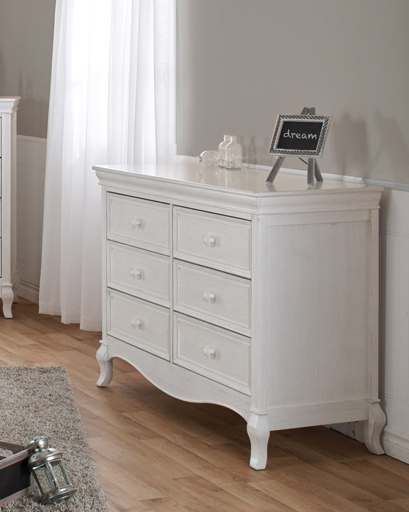 Double Dresser Diamante Vintage White