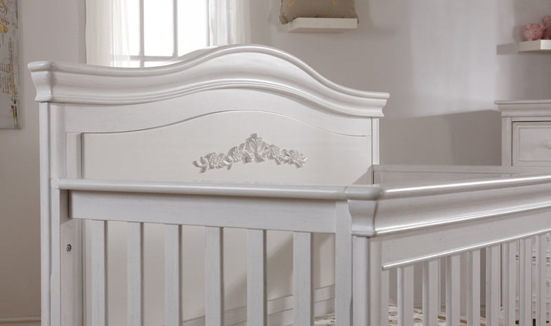 Crib and Double Dresser Dimante Vintage White/Wood decor