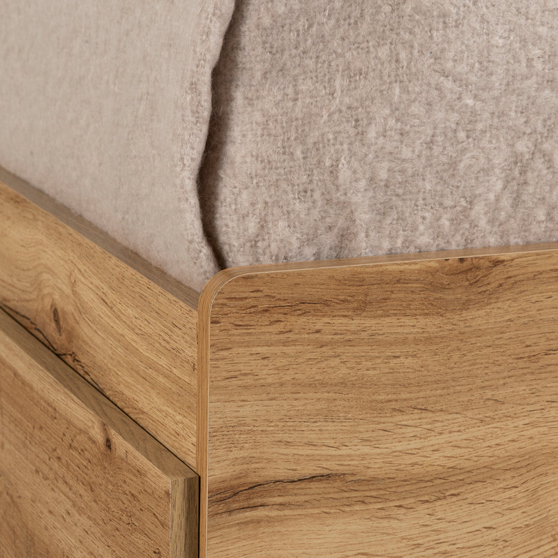 Lit matelot 3 tiroirs simple 39" Tassio - Chêne nordique