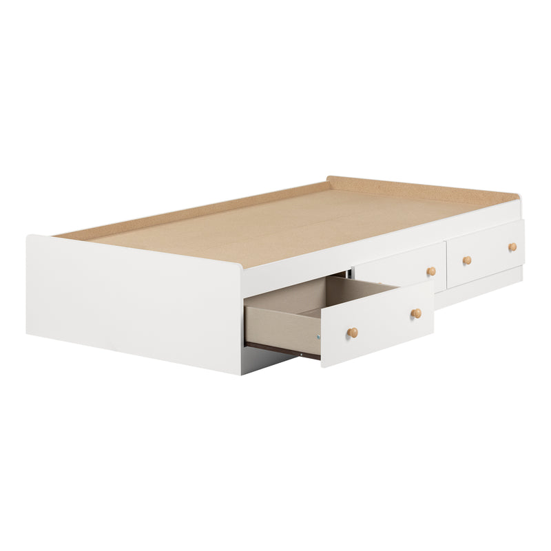 Mates Bed with 3 Drawers Simple 39'' Summertime Pure White 3263080