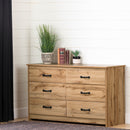 6-drawer double dresser - Tassio Nordic oak