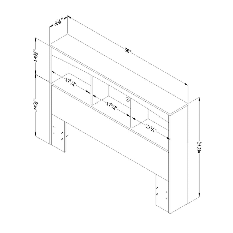 Bookcase Headboard  Step One Pure White 3160079