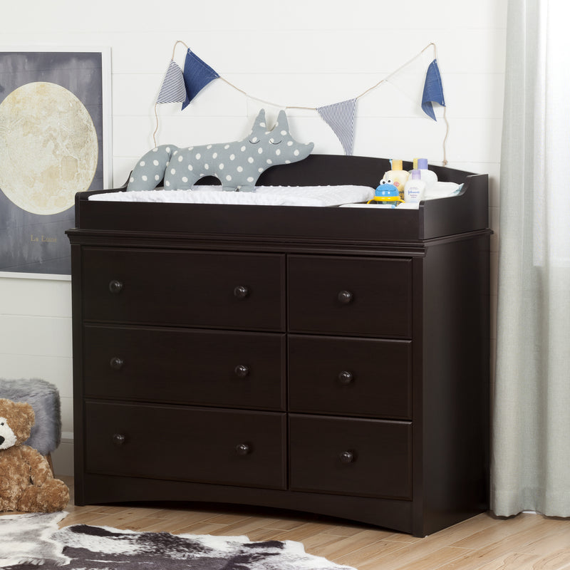 Angel - Changing table 6 drawers -- Chocolate