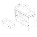 Table à langer Peek-a-boo-Blanc solide