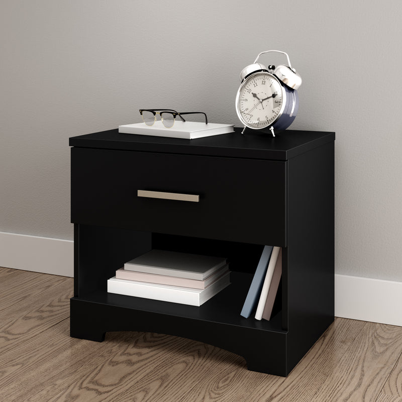 1-Drawer Nightstand  Gramercy Pure Black 10449