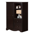 Commode à porte Savannah-Chocolat