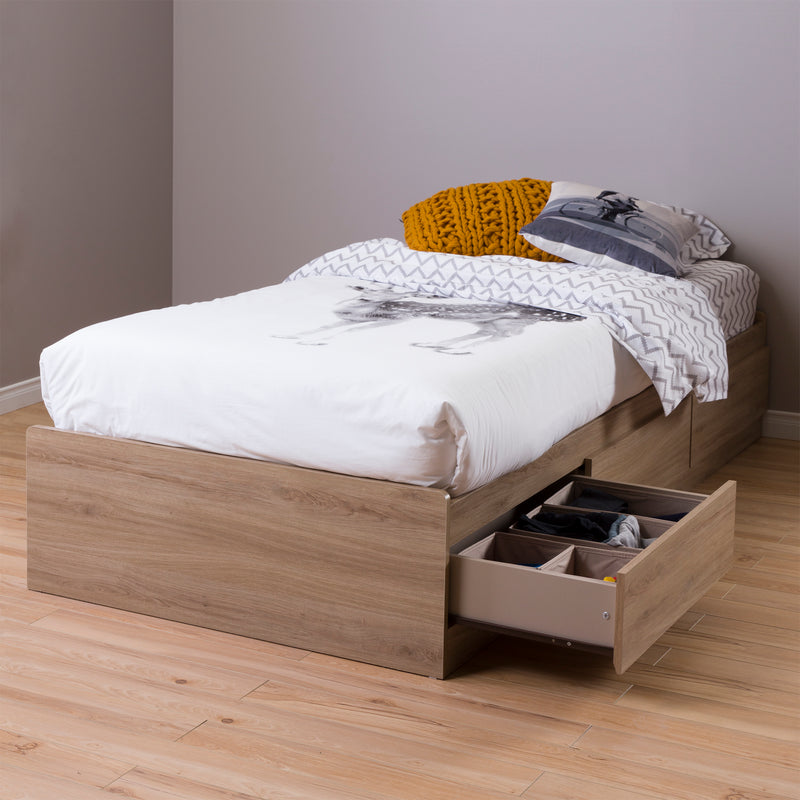 Lit matelot 3 tiroirs simple 39" Fynn - Chêne rustique