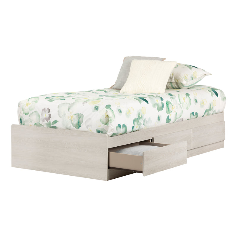 Lit matelot 3 tiroirs simple 39" Fynn - Chêne hivernal