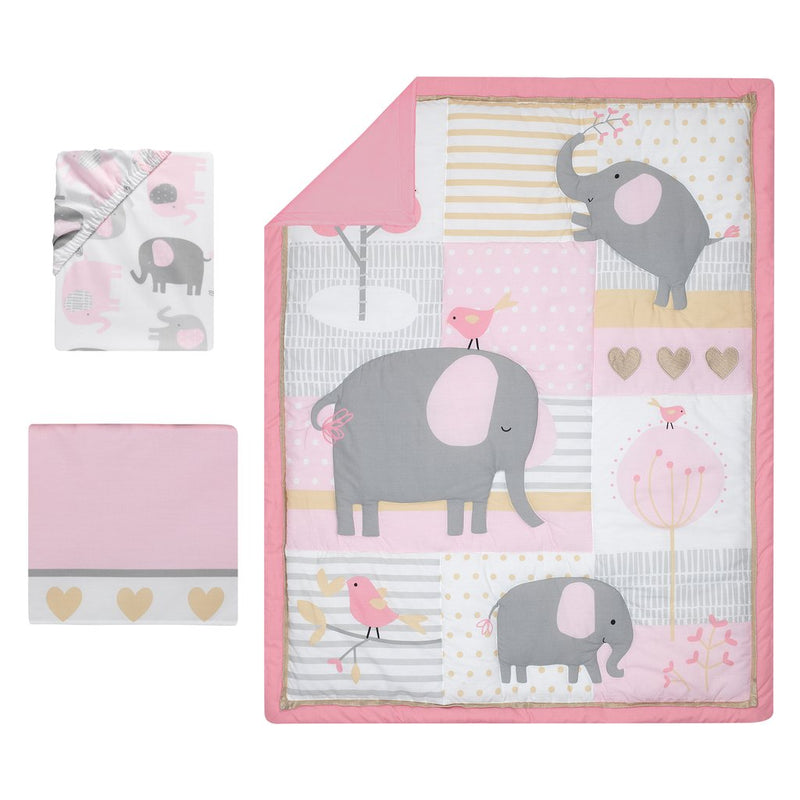 3-Piece Crib Bedding Set - Eloise
