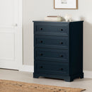 Commode 4 tiroirs Hazen - Bleu marin