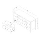 6-Drawer Double Dresser  Gravity Gray Maple 9036010
