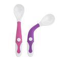 Cuillères flexibles (Paq 2) - Silibend Rose/Mauve — Kushies Baby