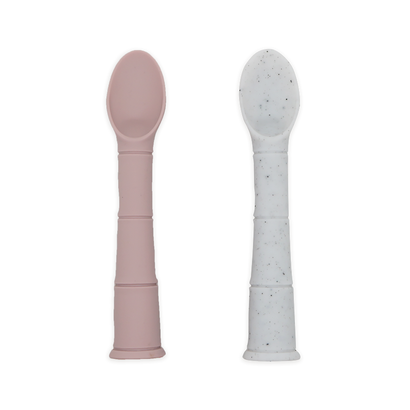 Paquet de 2 cuillères Silipop - Rose et Gris