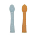 Paquet de 2 cuillères Silipop - Papaye et Bleu ciel — Kushies Baby