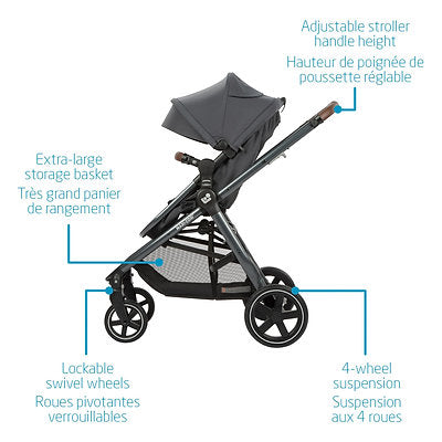 Maxi Cosi Zelia Max 5-in-1 Travel System - Northern Gray