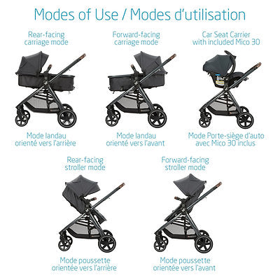 Maxi Cosi Zelia Max 5-in-1 Travel System - Northern Gray