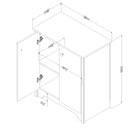 Armoire de rangement 2 portes Vito-Noir solide