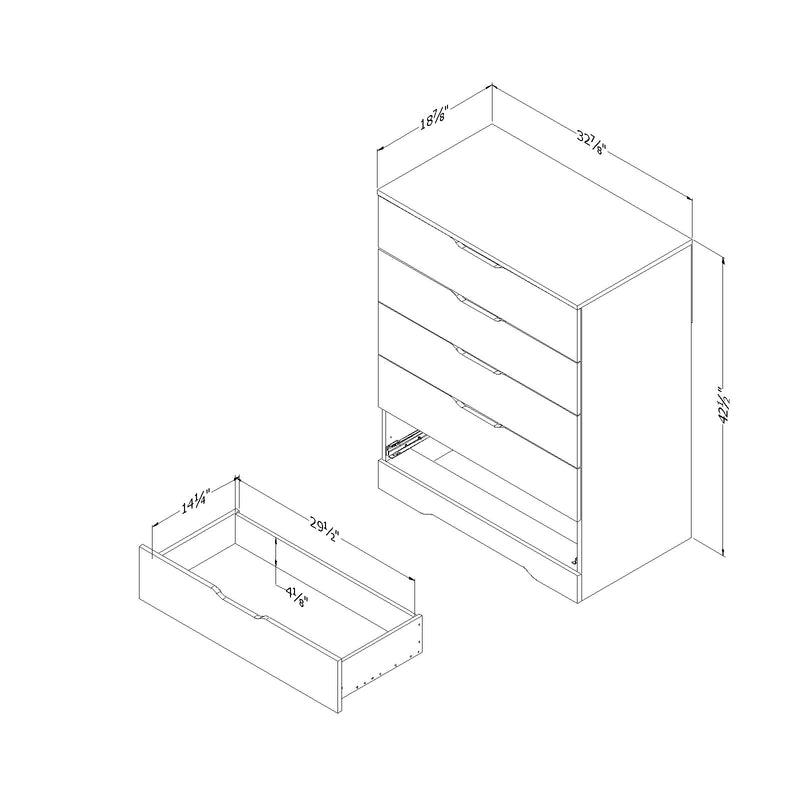 5-Drawer Chest  Holland Natural Walnut 11282