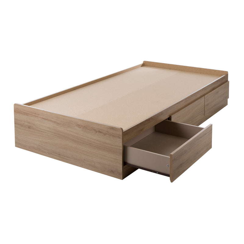 Lit matelot 3 tiroirs simple 39" Fynn - Chêne rustique
