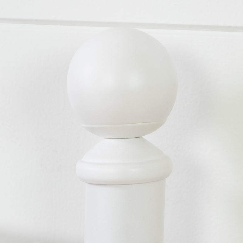 Lit complet en métal 39" Summer Breeze - Blanc solide