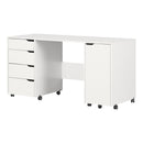 Table de couture sur roulettes Crea - Blanc solide