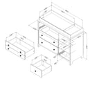 Table à langer avec pourtour Little Smileys-Blanc solide