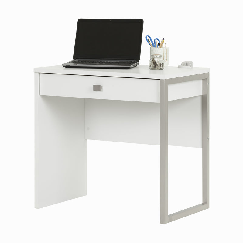 Bureau de travail 1 tiroir Interface-Blanc solide