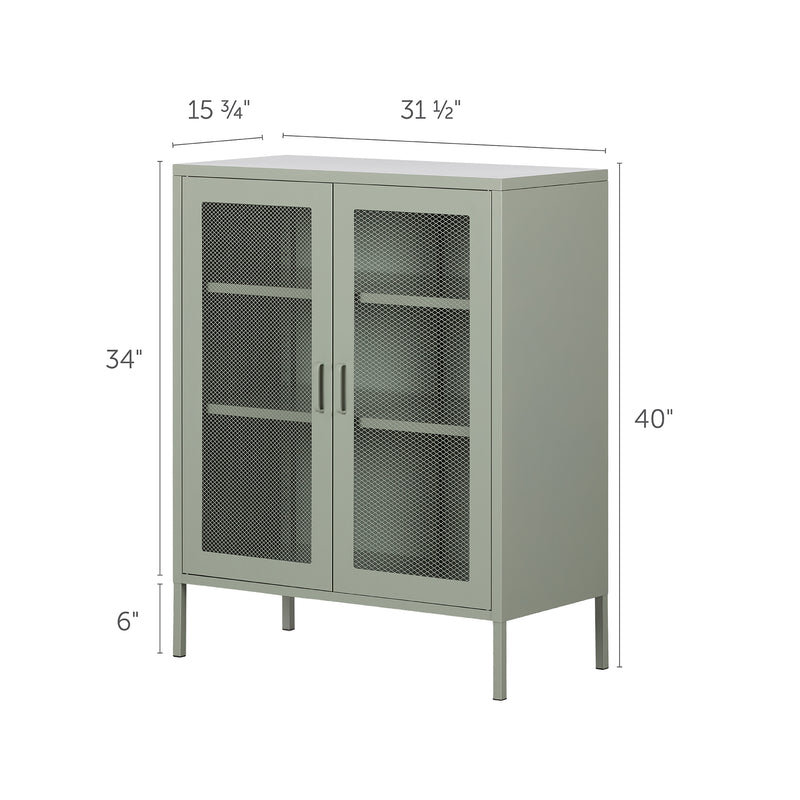 Crea - Metal Mesh 2-Door Accent Cabinet