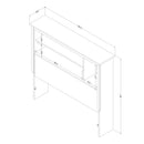 Tête de lit bibliothèque simple 39" Yodi - Noyer naturel