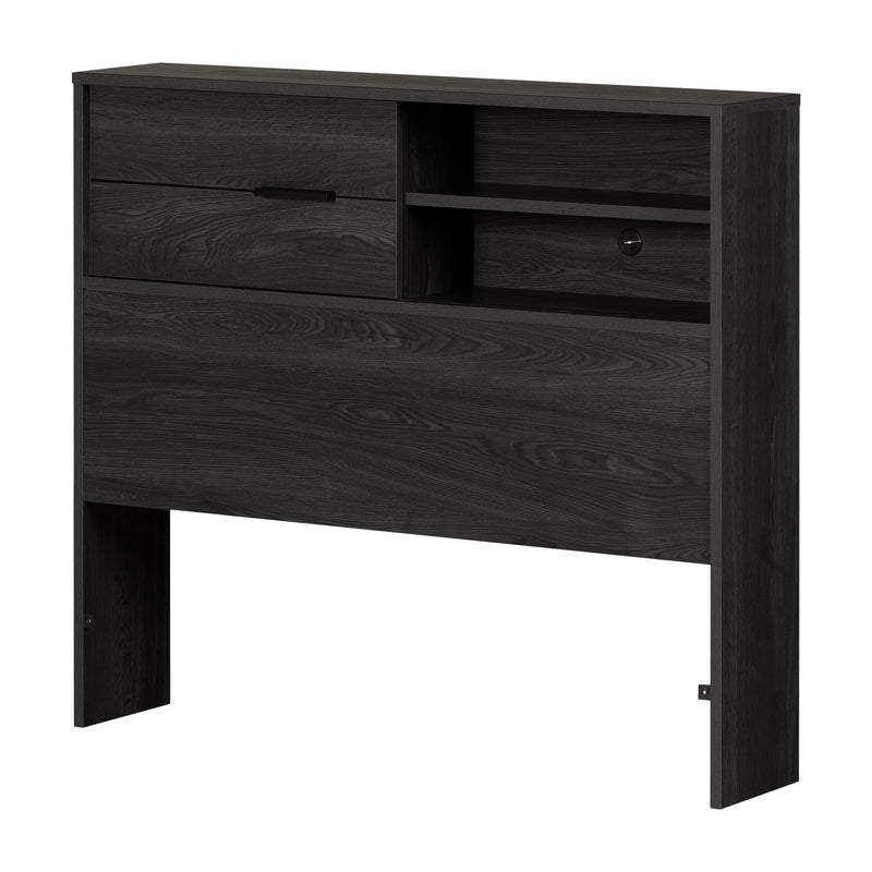 Tête de lit avec rangement simple 39" Fynn - Chêne gris