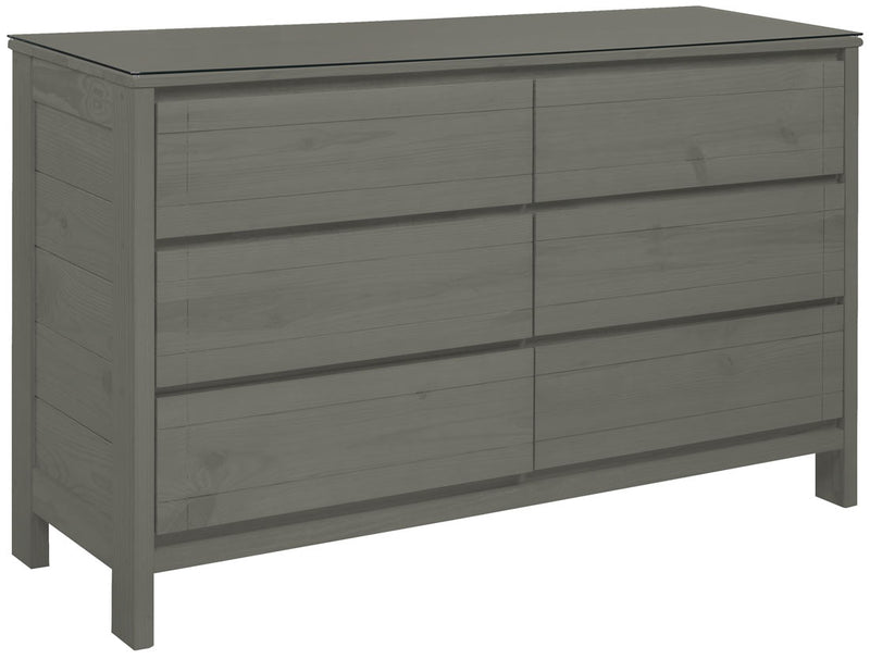 WildRoots 6 drawers Desk - Graphite