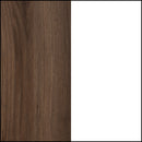 Table de chevet Yodi-Noyer naturel et Blanc