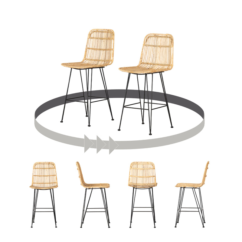 Balka - Set of 2 rattan stools