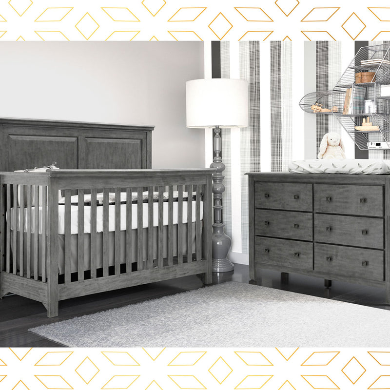 Crib and double dresser Caleb 4000 Granite