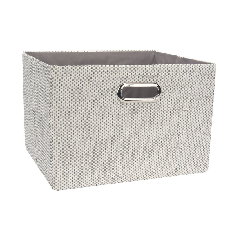 Panier de rangement - Gris et blanc