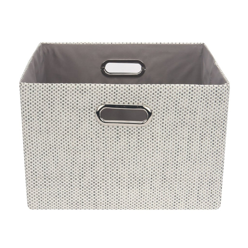 Panier de rangement - Gris et blanc