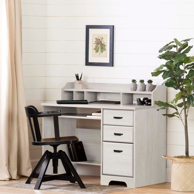 Winter Oak 2-Drawer Desk - Versa