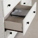 Bureau double 6 tiroirs  Hazen - Pin blanc