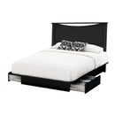 Ensemble lit plateforme et tête de lit double/queen 54"/60"Step One - Noir solide
