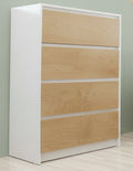 Commode 4 tiroirs Axel - Blanc et Naturel — MEQ