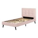 Lit complet rembourré simple 39" Maliza - Rose pâle
