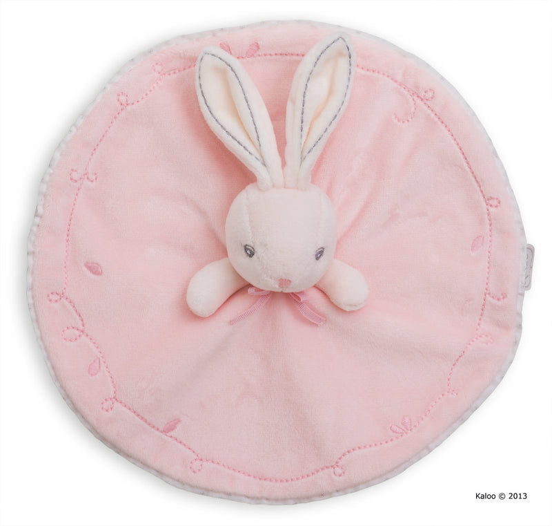 Pink round rabbit doudou - Perle