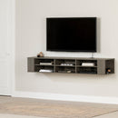 Console média murale 66" City Life - Érable cendré