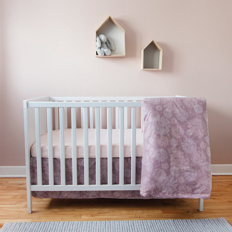 4 pieces crib set - yellow diamond