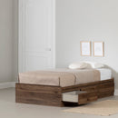 Lit matelot 3 tiroirs simple 39" Yodi -Noyer naturel