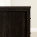 Bureau double 6 tiroirs Gravity - Noir antique
