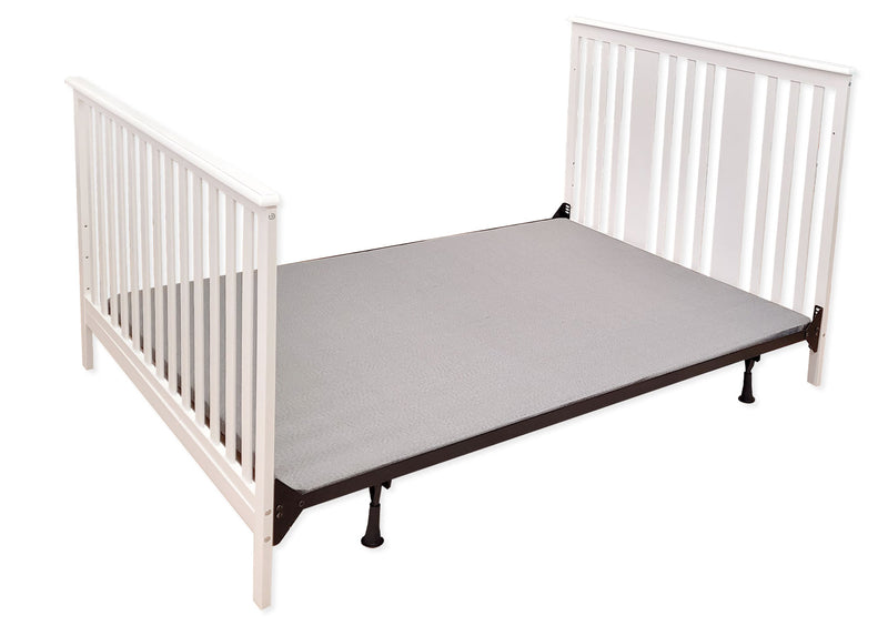 Crib with transition barrier - ADAMS - White